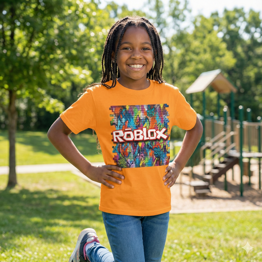 Roblox Graffiti T-Shirt — Kids & Teens Streetwear Gaming Tee
