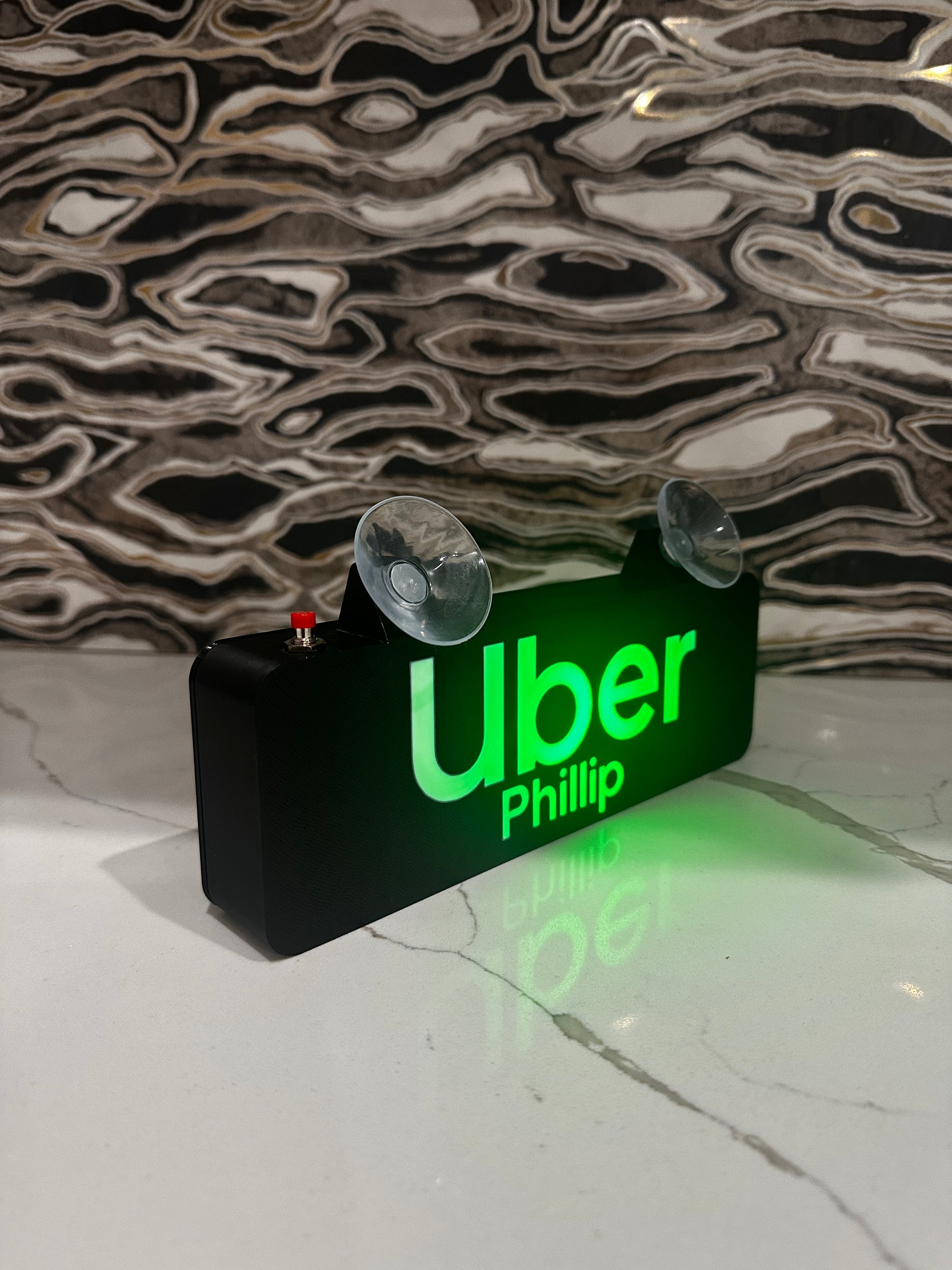 Personalized Uber Lyft Rideshare Car Sign with RGB Lights – Rechargeable LED Driver Name Display - Crypto Coin Display