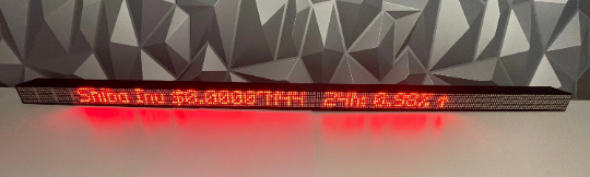 40” Crypto Coin Price Ticker Matrix Display Wi-Fi - Crypto Coin Display