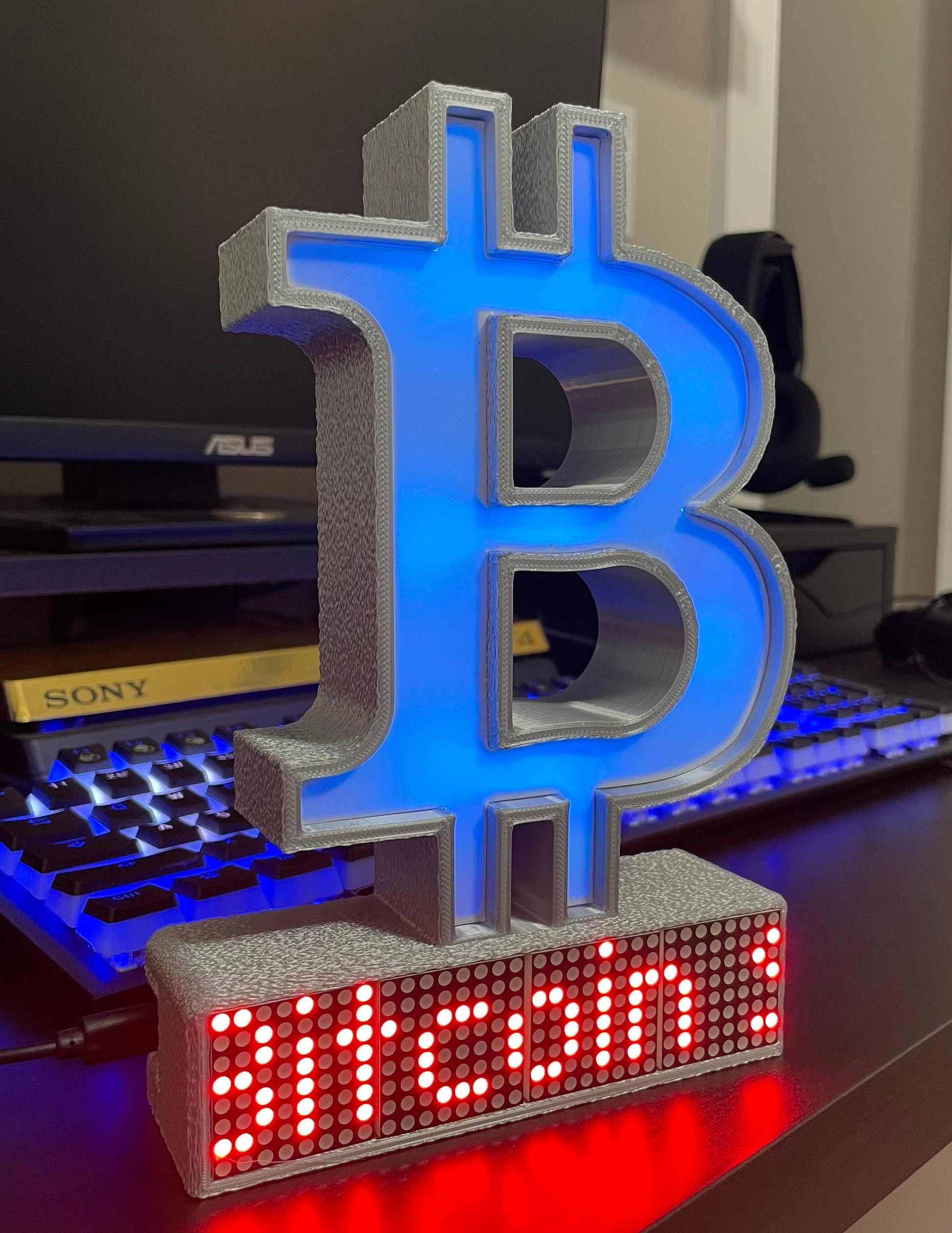 Bitcoin Crypto Coin Price Ticker Matrix Display Wi-Fi - Crypto Coin Display
