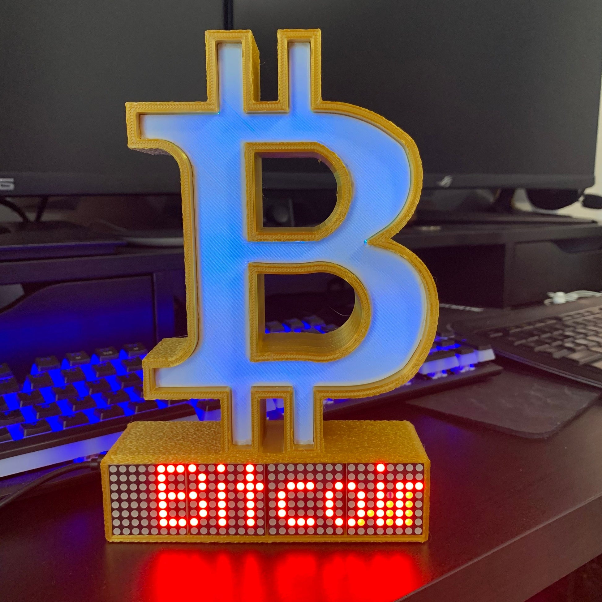 Bitcoin Crypto Coin Price Ticker Matrix Display Wi-Fi - Crypto Coin Display