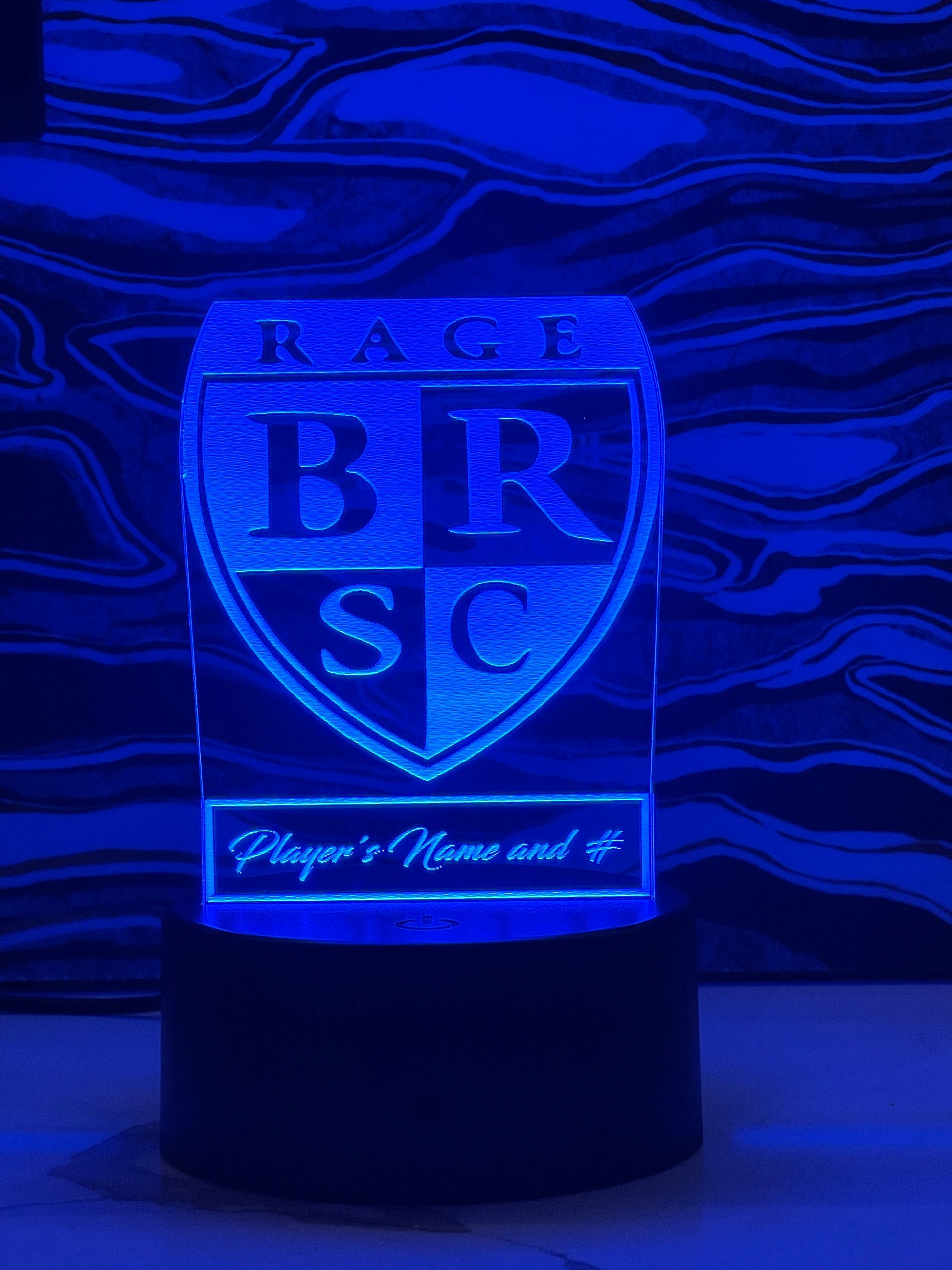 Team Sports RGB Light Up Plaque Acrylic Sign With Player Customization - Crypto Coin Display