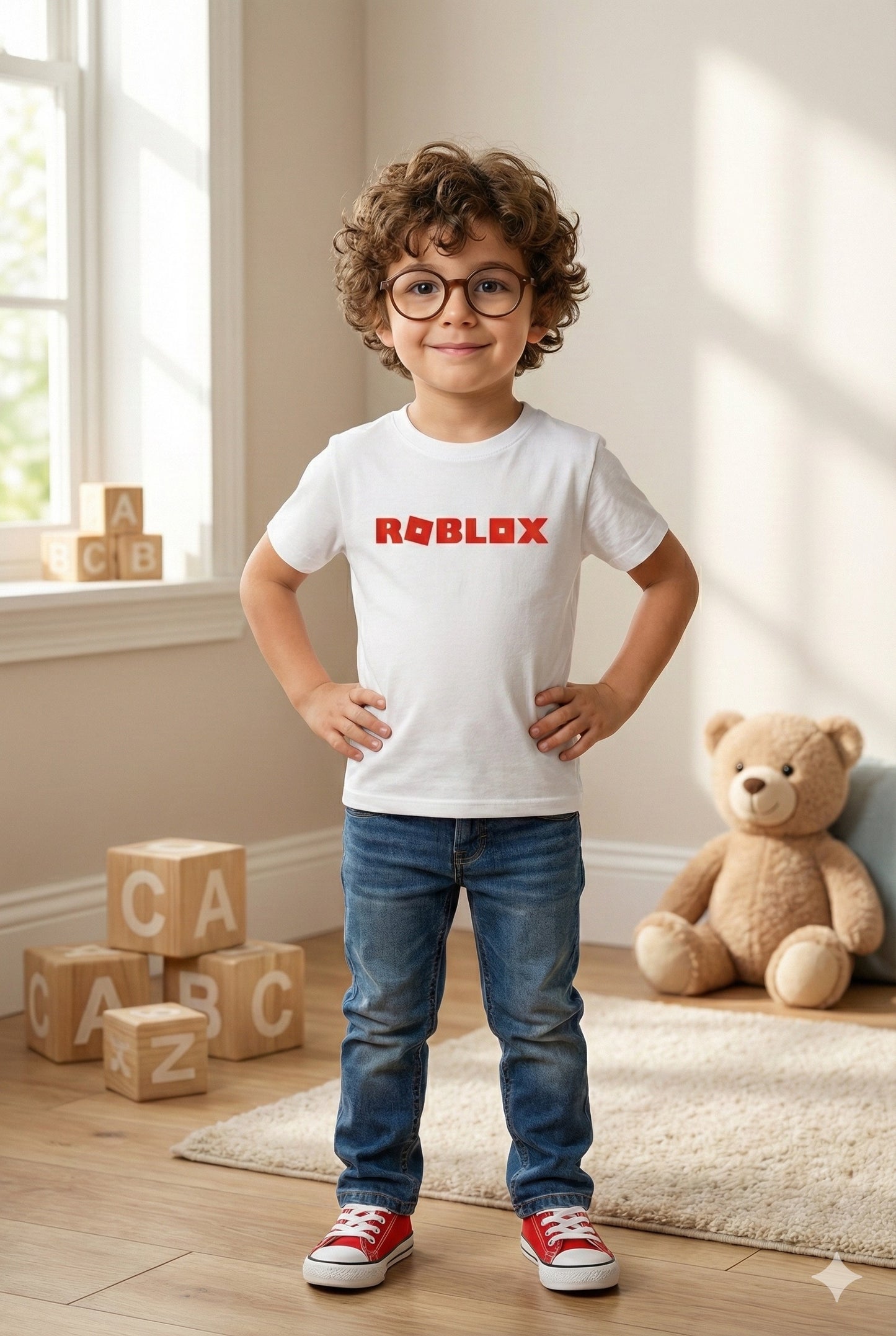 Custom Roblox Style Kids Portrait Poster - Personalized Digital Download - Gamer Bedroom Wall Art - Birthday Gift - Christmas gift