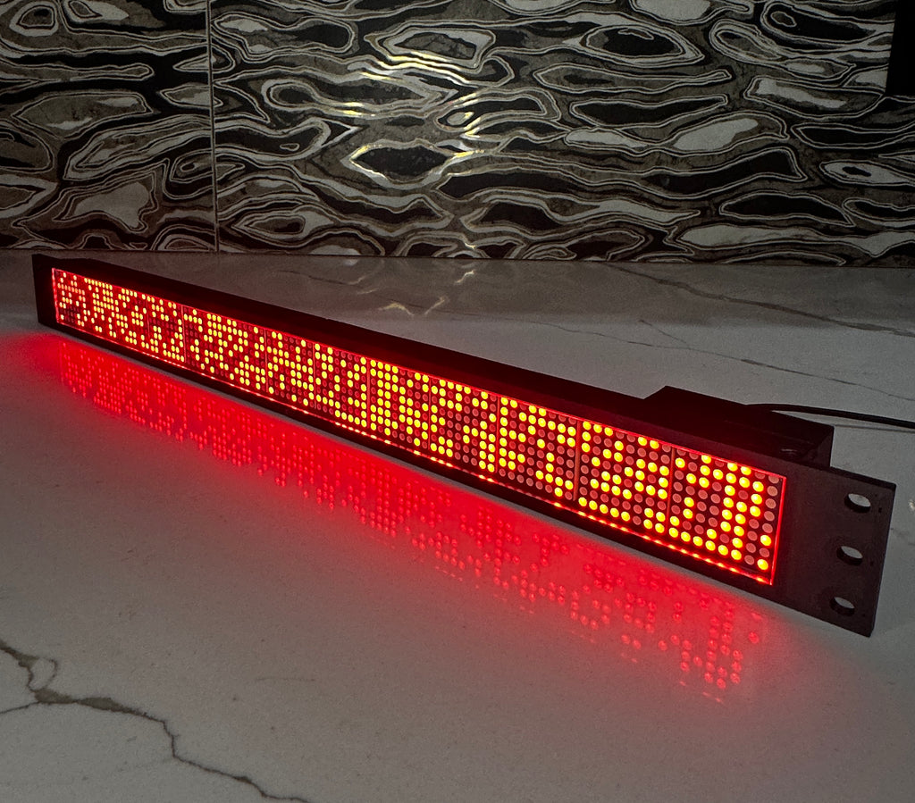 19” 1U Network Server Rack Led Matrix Display | STOCK and CRYPTO ticker| FOREX Exchange Rates | Dimmable | Rack Mount Wi-Fi Led Panel - Crypto Coin Display