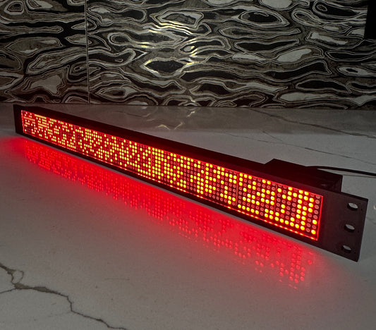 19” 1U Network Server Rack Led Matrix Display | STOCK and CRYPTO ticker| FOREX Exchange Rates | Dimmable | Rack Mount Wi-Fi Led Panel