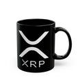XRP Crypto Black Mug — Ripple Logo Coffee Cup (11oz & 15oz) - Crypto Coin Display