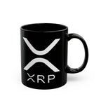 XRP Crypto Black Mug — Ripple Logo Coffee Cup (11oz & 15oz) - Crypto Coin Display
