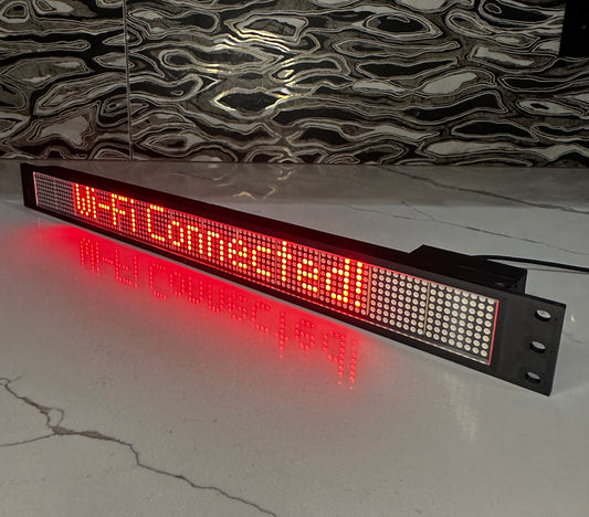 19” 1U Network Server Rack Led Matrix Display | STOCK and CRYPTO ticker| FOREX Exchange Rates | Dimmable | Rack Mount Wi-Fi Led Panel