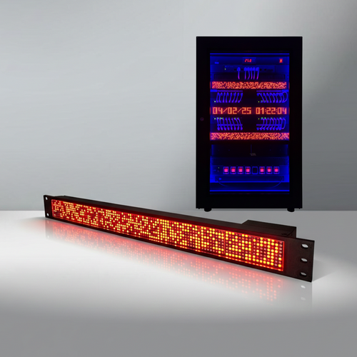 19” 1U Server Rack-Mount LED Matrix Ticker (Wi-Fi) | Crypto, Stocks & Forex - Crypto Coin Display