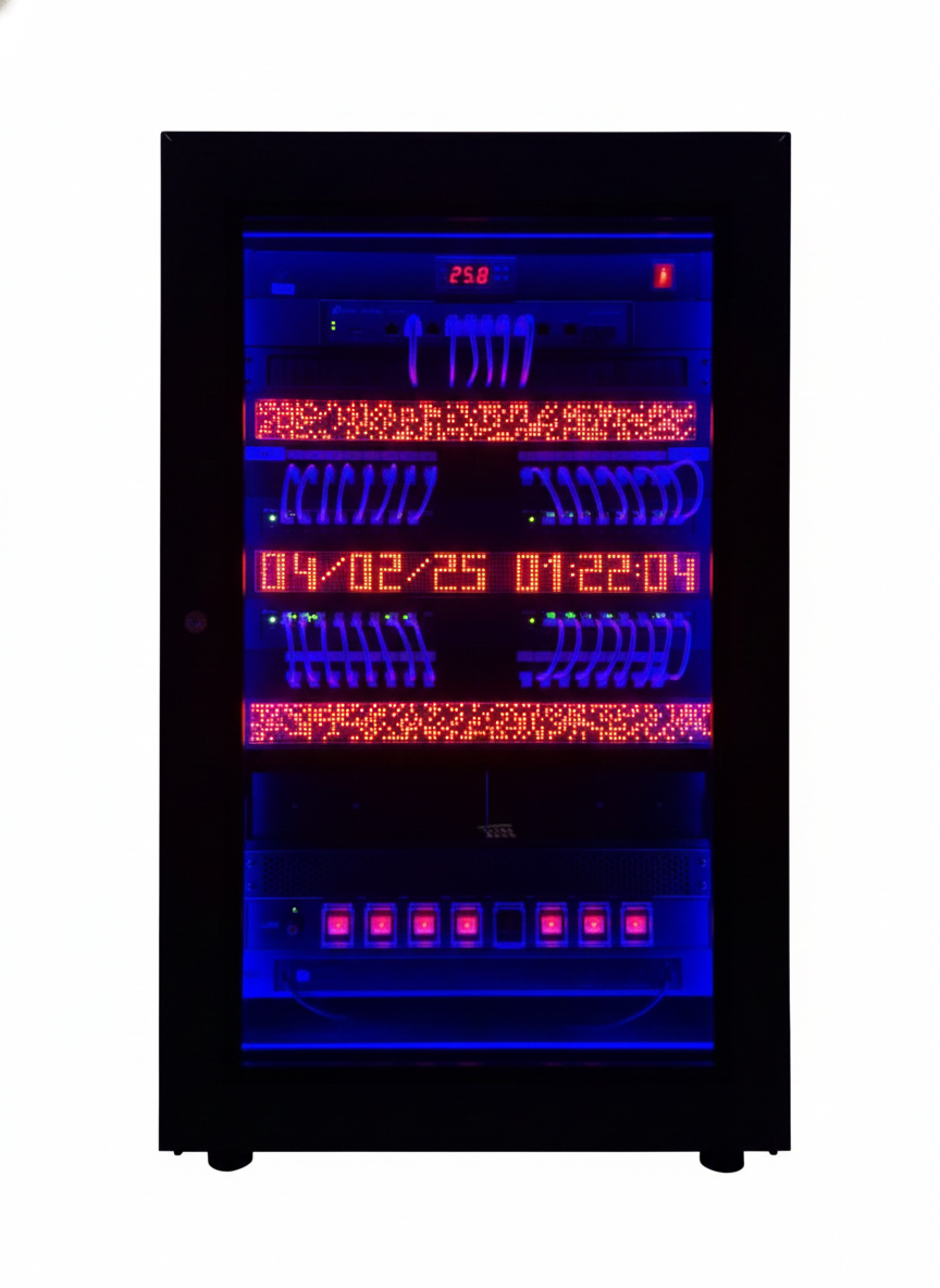 19” 1U Server Rack-Mount LED Matrix Ticker (Wi-Fi) | Crypto, Stocks & Forex - Crypto Coin Display