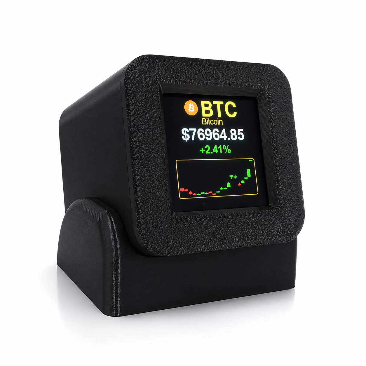 Desktop Financial Data Display – Stocks, ETFs, Crypto, Commodities, Weather, Clock & Robo Eyes  Product Subtitle - Crypto Coin Display