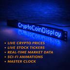 19” 1RU Network Server Rack Led Matrix Display STOCK, Commodity and CRYPTO ticker, YouTube Subscriber Counter, Rack Mount Wi-Fi Led Panel - Crypto Coin Display