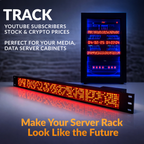 19” 1RU Network Server Rack Led Matrix Display STOCK, Commodity and CRYPTO ticker, YouTube Subscriber Counter, Rack Mount Wi-Fi Led Panel - Crypto Coin Display