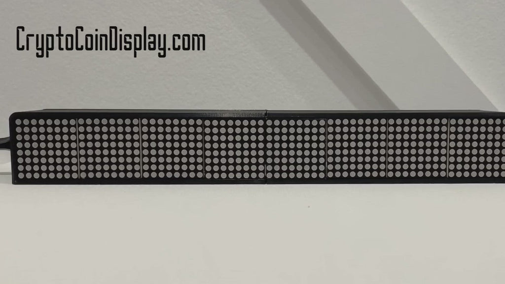 10” Crypto and Stock Market Price Ticker Matrix Display Wi-Fi