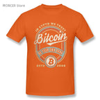 Bitcoin Vintage In Crypto We Trust Cryptocurrency T Shirts Men 100% Cotton Novelty T-Shirts Crewneck Tees Clothing Unique - Crypto Coin Display