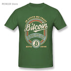 Bitcoin Vintage In Crypto We Trust Cryptocurrency T Shirts Men 100% Cotton Novelty T-Shirts Crewneck Tees Clothing Unique - Crypto Coin Display