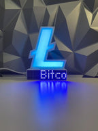 Litecoin Crypto Price Ticker Display W/ RGB Top Light