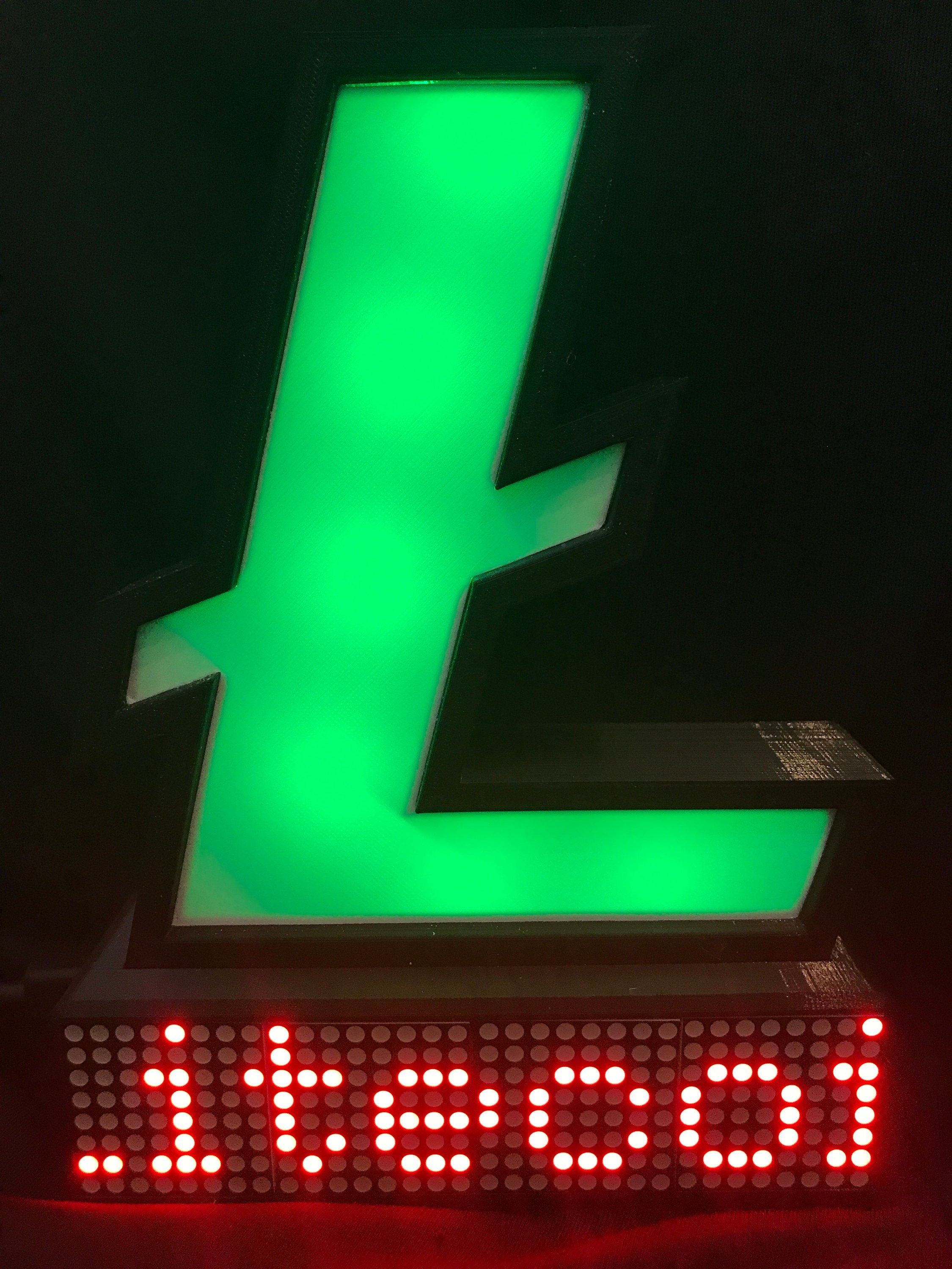 Litecoin Crypto Coin Price Ticker Display - Crypto Coin Display
