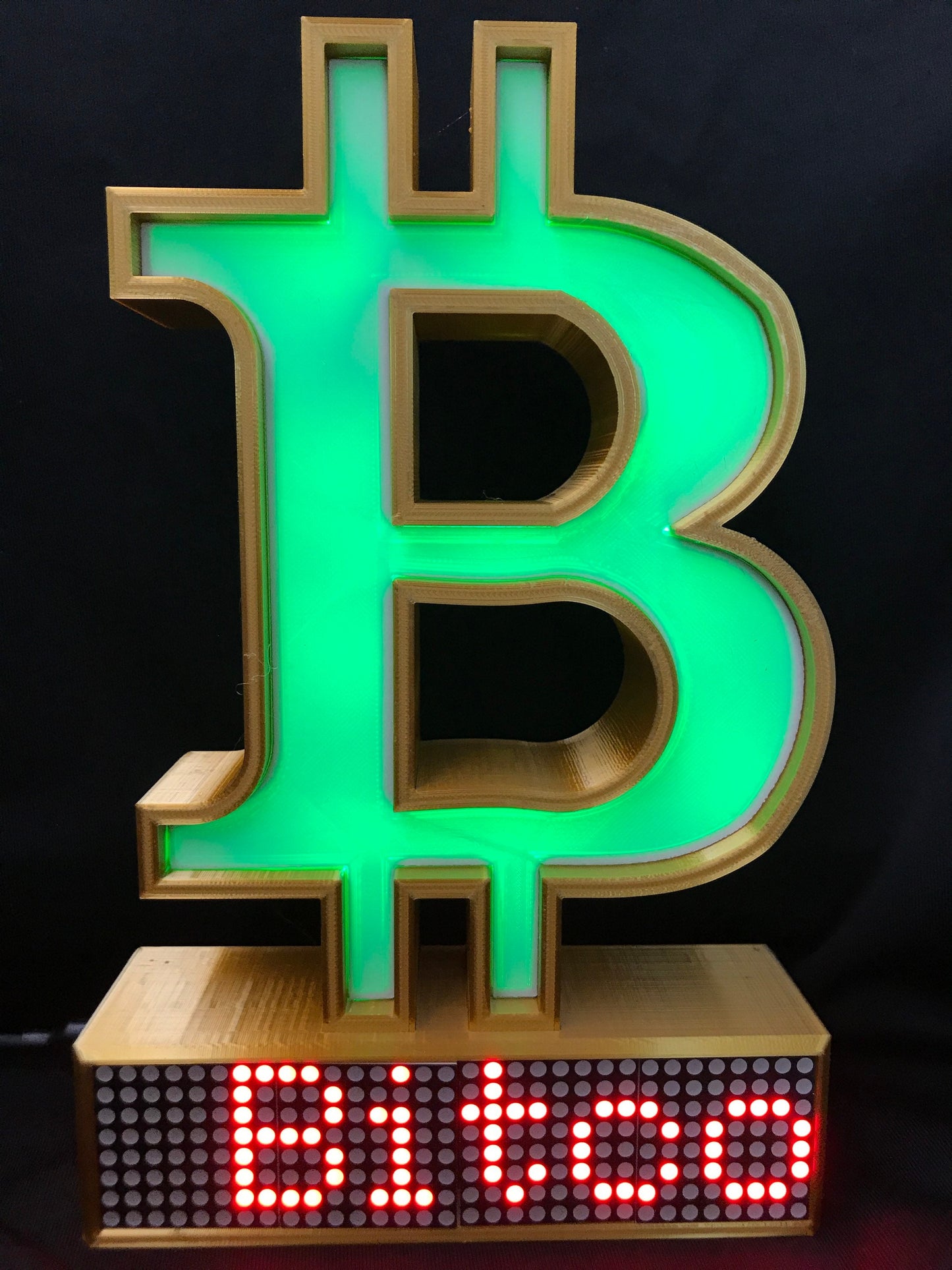 Bitcoin Crypto Coin Price Ticker Matrix Display Wi-Fi - Crypto Coin Display