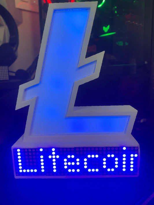 Litecoin Crypto Coin Price Ticker Display - Crypto Coin Display