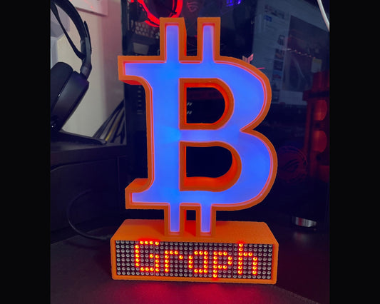 Bitcoin Crypto Coin Price Ticker Matrix Display Wi-Fi - Crypto Coin Display