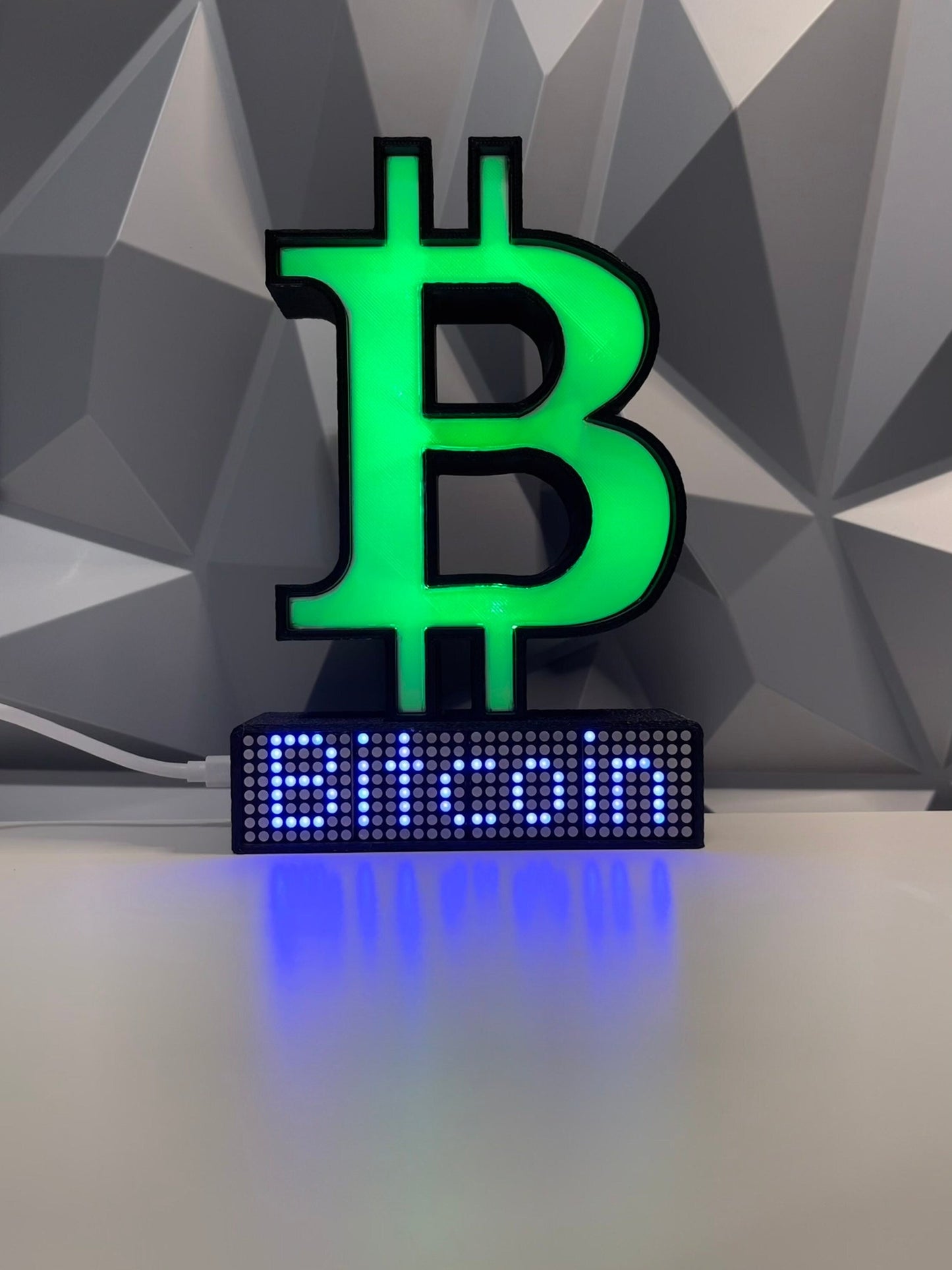 Bitcoin Crypto Coin Price Ticker Matrix Display Wi-Fi - Crypto Coin Display