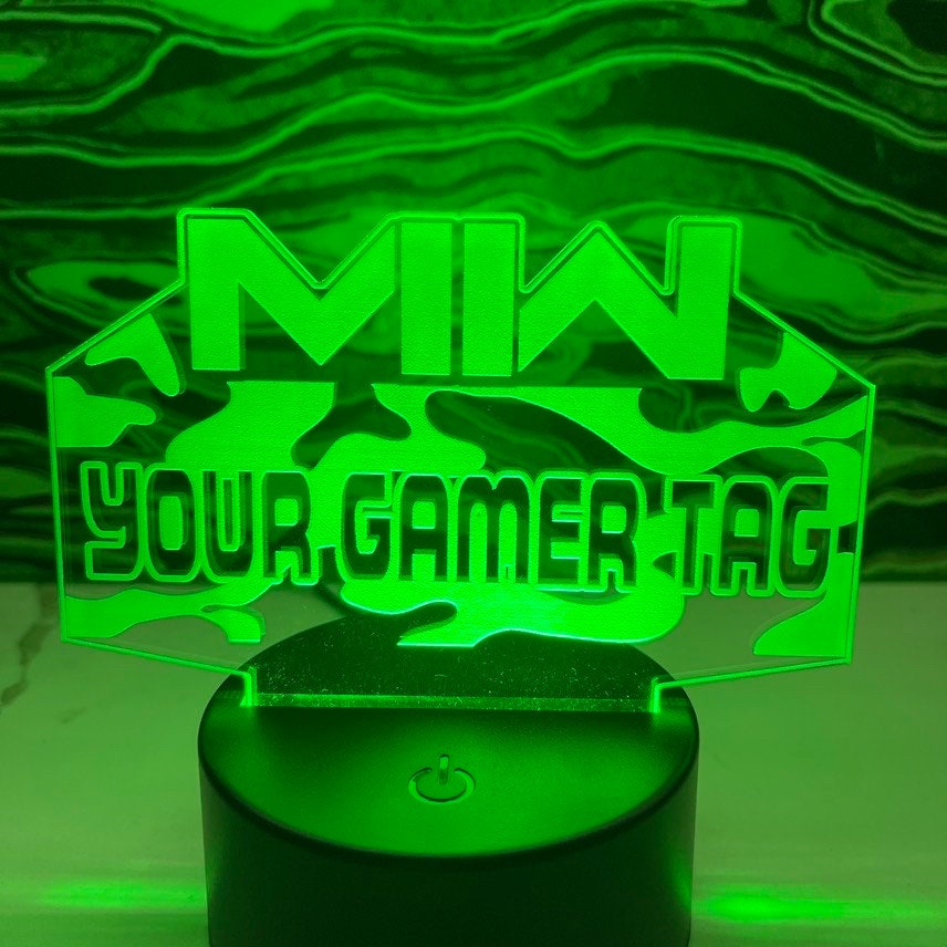 COD MODERN WARFARE ll Gamer Tag Home Decor Sign | Gamer Tag Sign | Gaming Desk accessories | Gaming desk sign - Crypto Coin Display