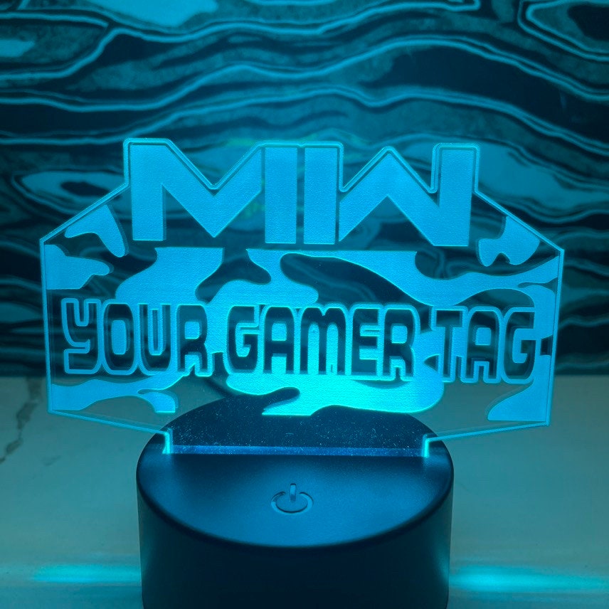 COD MODERN WARFARE ll Gamer Tag Home Decor Sign | Gamer Tag Sign | Gaming Desk accessories | Gaming desk sign - Crypto Coin Display