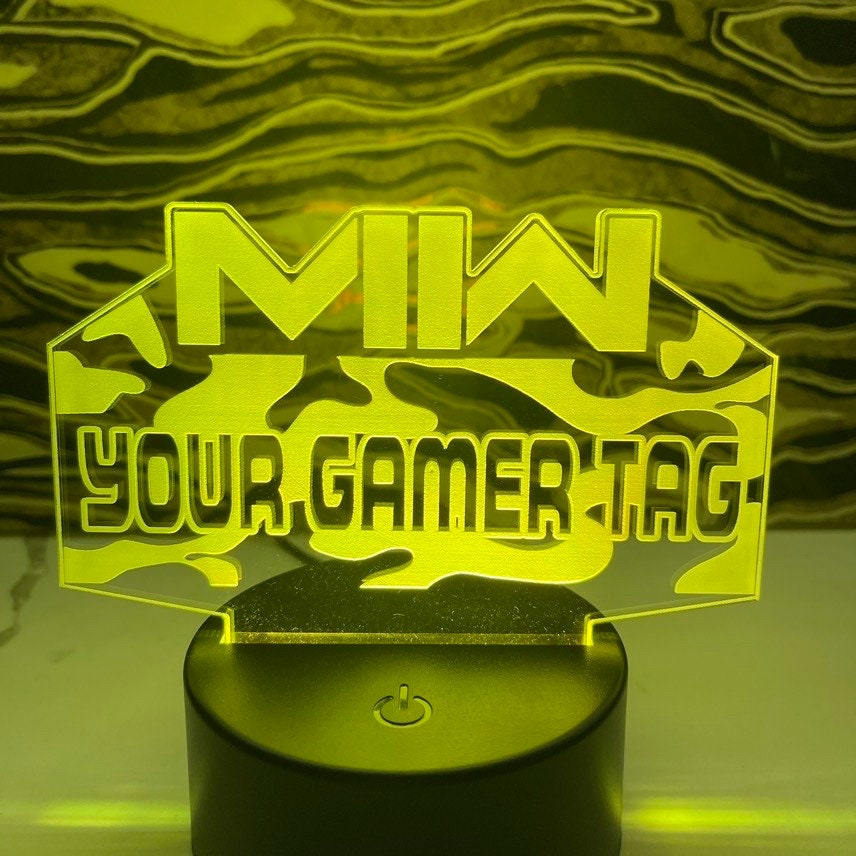 COD MODERN WARFARE ll Gamer Tag Home Decor Sign | Gamer Tag Sign | Gaming Desk accessories | Gaming desk sign - Crypto Coin Display