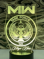 Modern Warfare 2 Call Of Duty MWII Customizable Clan Gamer Tag Acrylic RGB LED Novelty Sign - Crypto Coin Display