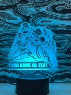 Motorcycle Biker Custom Acrylic RGB Novelty Sign - Crypto Coin Display