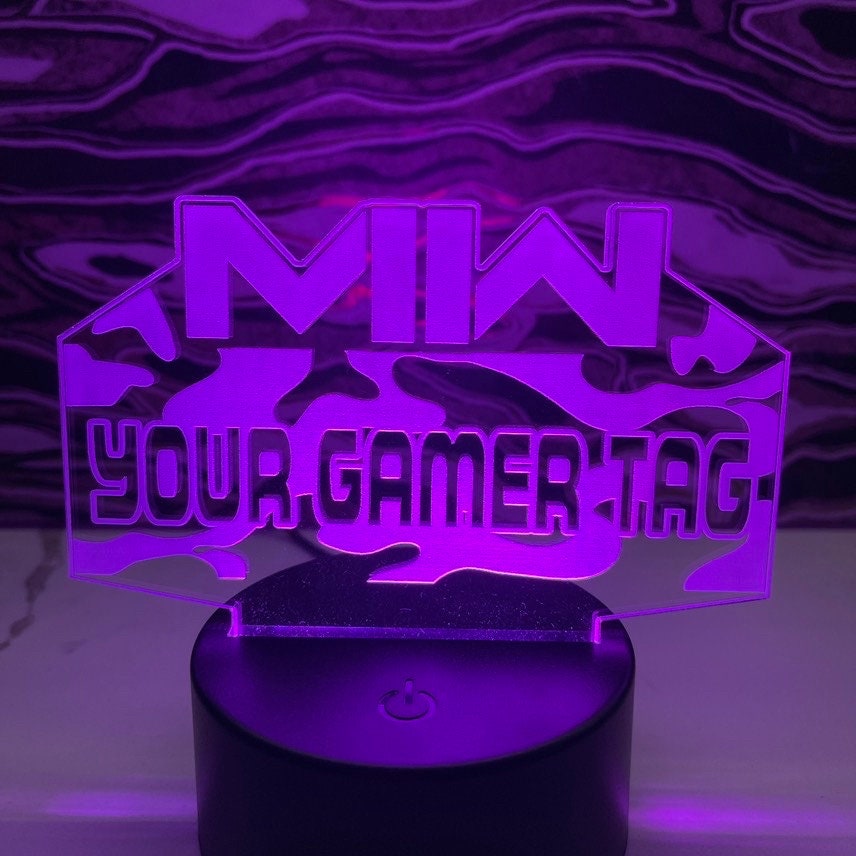 COD MODERN WARFARE ll Gamer Tag Home Decor Sign | Gamer Tag Sign | Gaming Desk accessories | Gaming desk sign - Crypto Coin Display