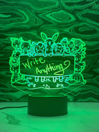 Kids Message Board LED Light dry erase  - Kids Desk Light - LED Message Board Acrylic Sign - Crypto Coin Display