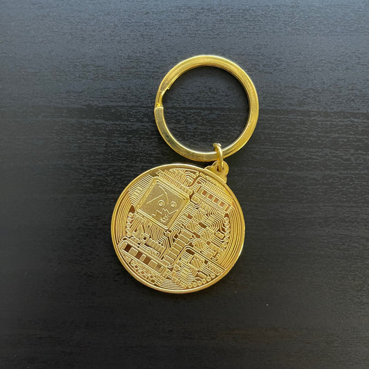 Bitcoin Crypto Coin Gold Keychain - Crypto Coin Display
